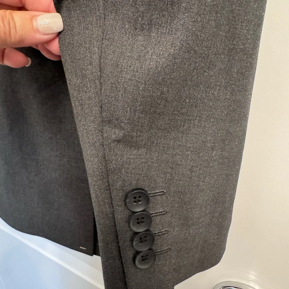 Haggar Dark Charcoal Gray Two-Button Suit Jacket